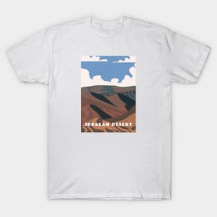 Judaean desert. Israel Retro travel poster T-Shirt